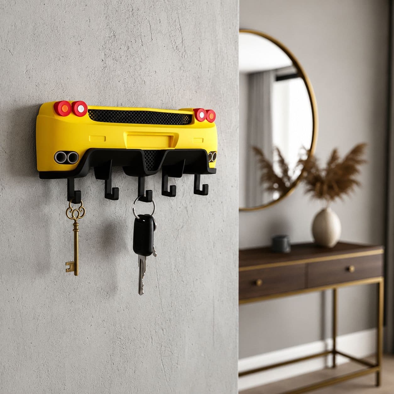 Porta Chaves Carro Esportivo 5 Ganchos